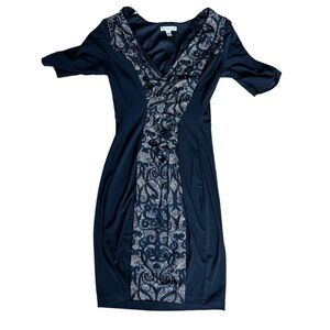 DB Established 1962 Black Dress with Geometric Panel Size 4